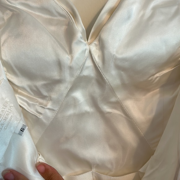 Vintage 80s ANNA MAIER ULLA-MAIJA COUTURE wedding dress. Size 6 - Picture 8 of 12